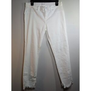 Lila Ryan Jeans Women's 30 Mid-Rise Skinny Denim White Distressed‎